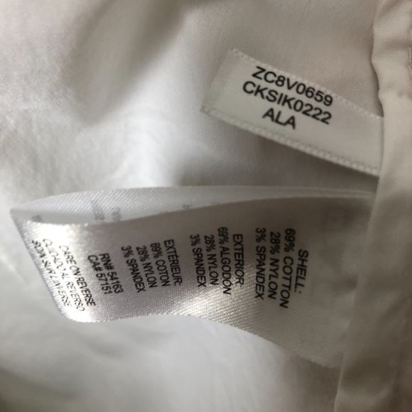 Calvin Klein Womens Tie Front Button Down Blouse, White sz Medium M (available!) - Picture 3 of 8